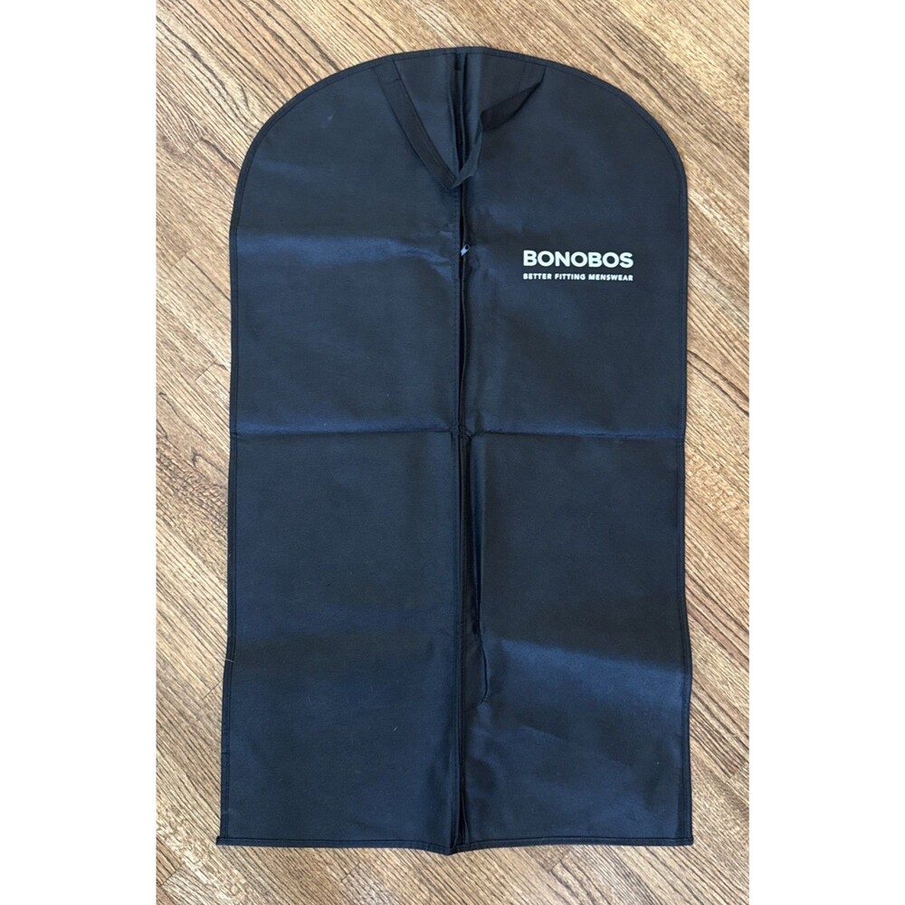 Authentic Bonobos Fabric Foldable Black Garment Bag - 39.5” x 23"